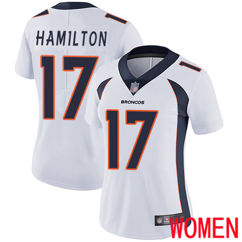 Women Denver Broncos 17 DaeSean Hamilton White Vapor Untouchable Limited Player Football NFL Jersey